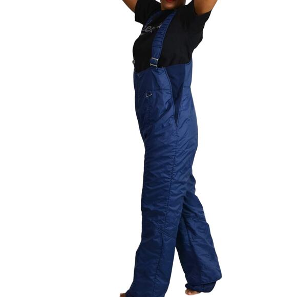 White Stag Bib Overalls Blue Snow Pants Suspenders Snow Suit Ski 80s Size 38 Men - Picture 6 of 14
